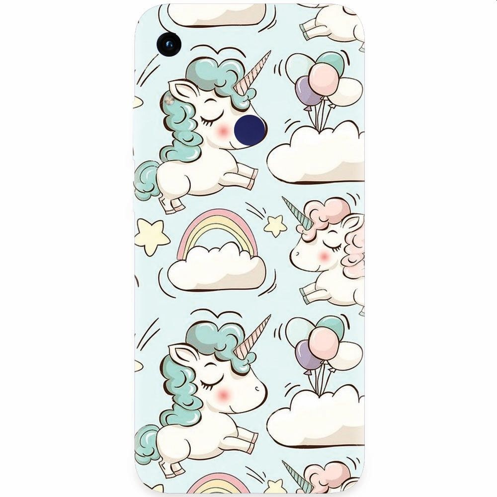 Husa silicon pentru Honor Play 8A, Unicorns And Clouds