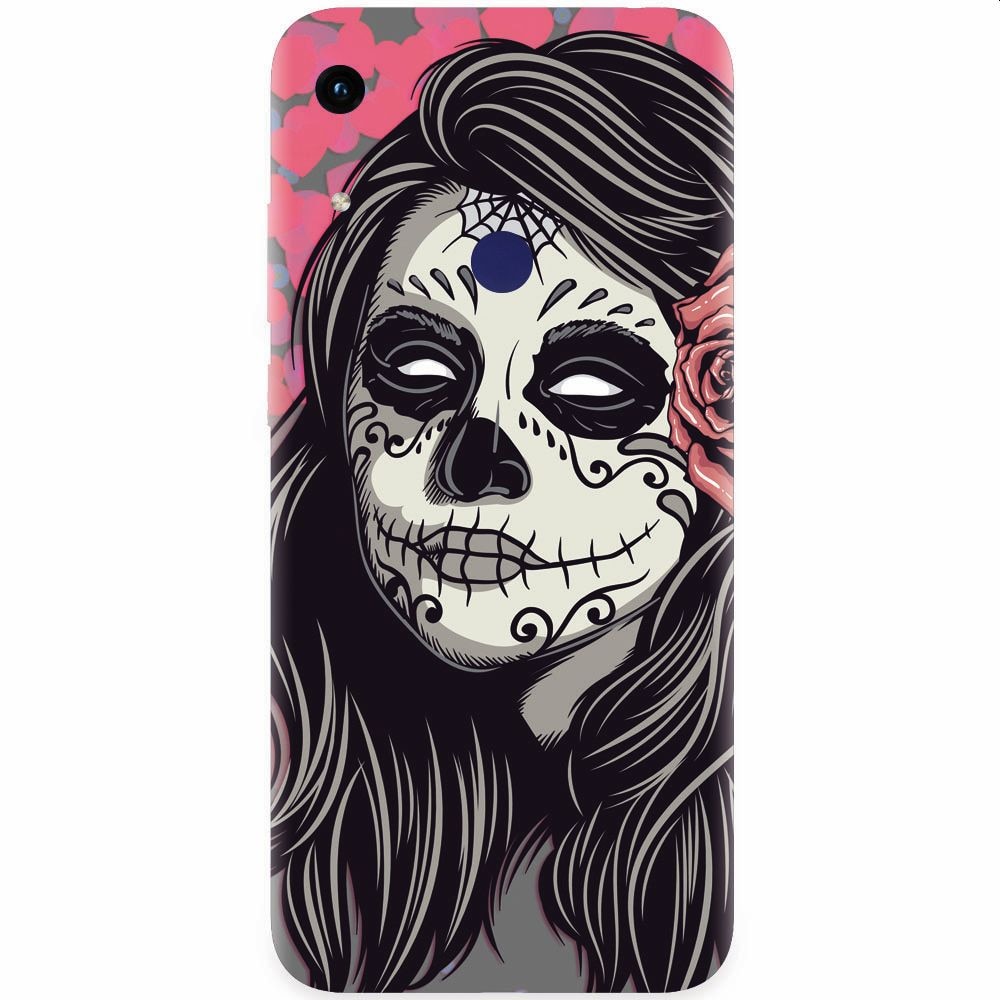 Husa silicon pentru Honor Play 8A, Mexican Girl Skull
