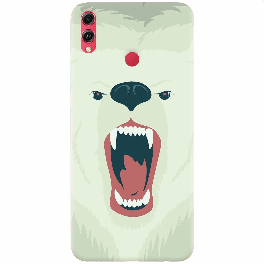 Husa silicon pentru Honor 8X, Fierce Polar Bear Winter