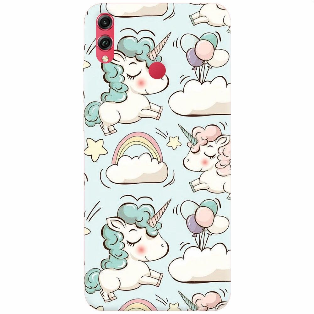 Husa silicon pentru Honor 10 Lite, Unicorns And Clouds
