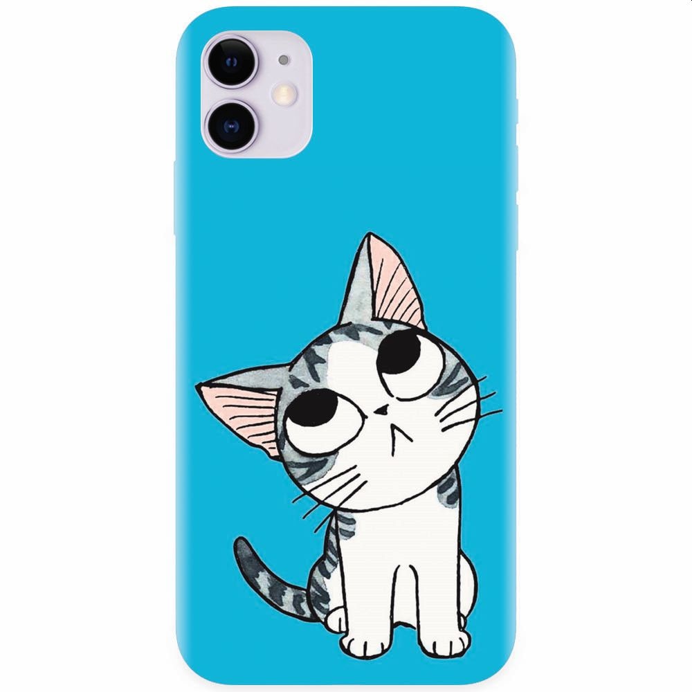 Husa silicon pentru Apple Iphone 11, Cat Lovely Cartoon