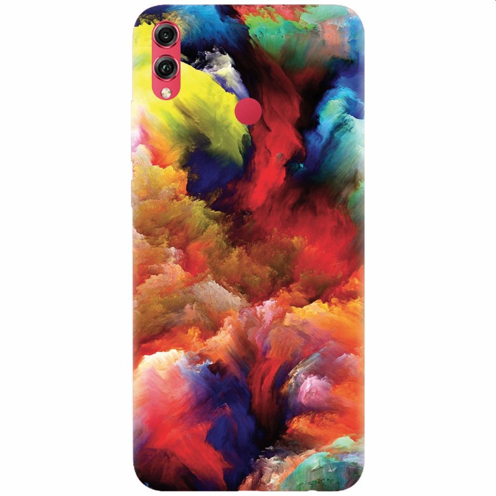 Husa silicon pentru Honor Note 10, Oil Painting Colorful Strokes