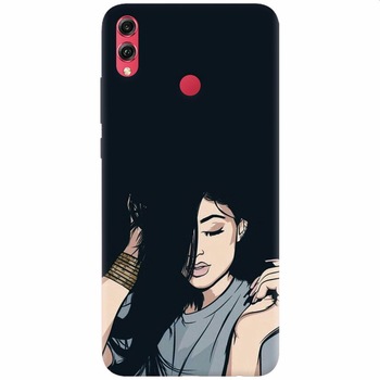 Husa silicon pentru Honor 8X, Simple Girl Husa silicon pentru Honor 8X, Simple Girl