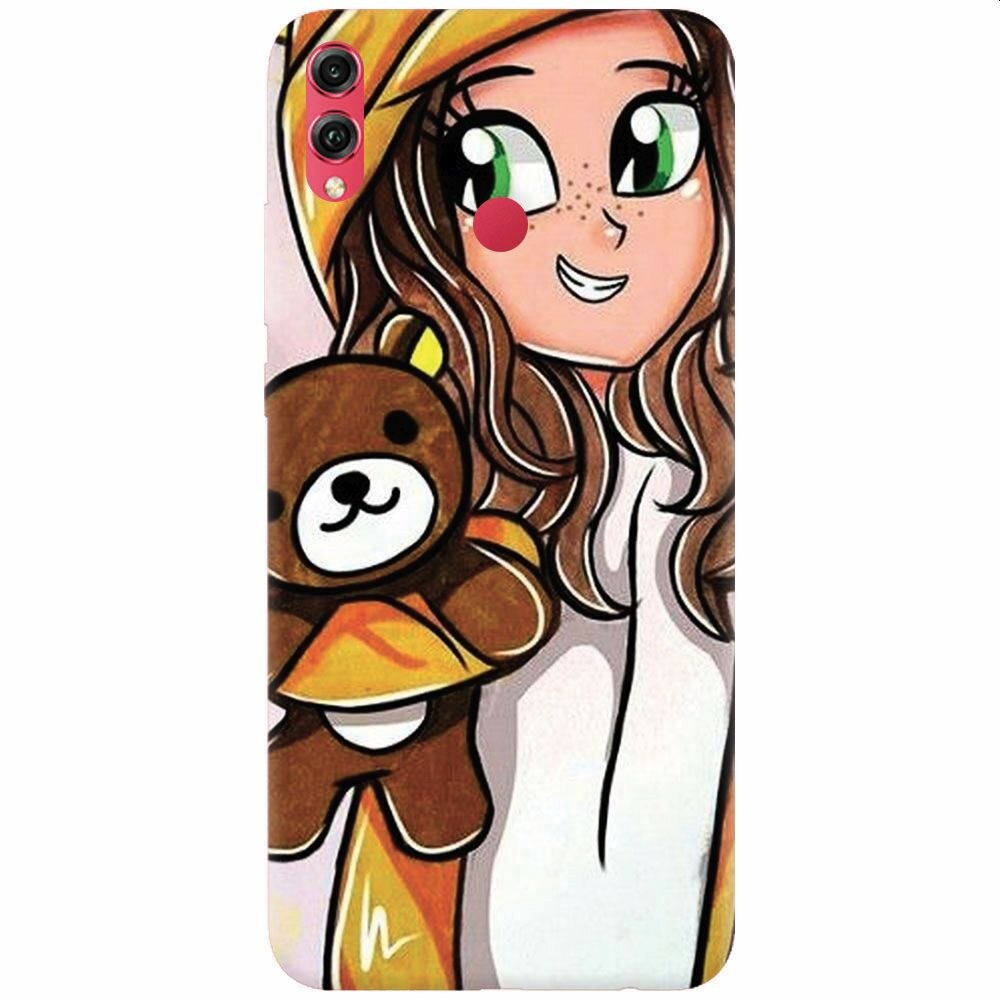 Husa silicon pentru Honor Note 10, Girl With Little Bear