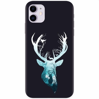 Husa silicon pentru Apple Iphone 11, Cerb Husa silicon pentru Apple Iphone 11, Cerb