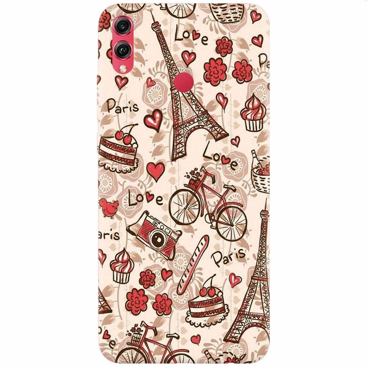 Силиконов капак, съвместим с Honor Note 10, Paris Love
