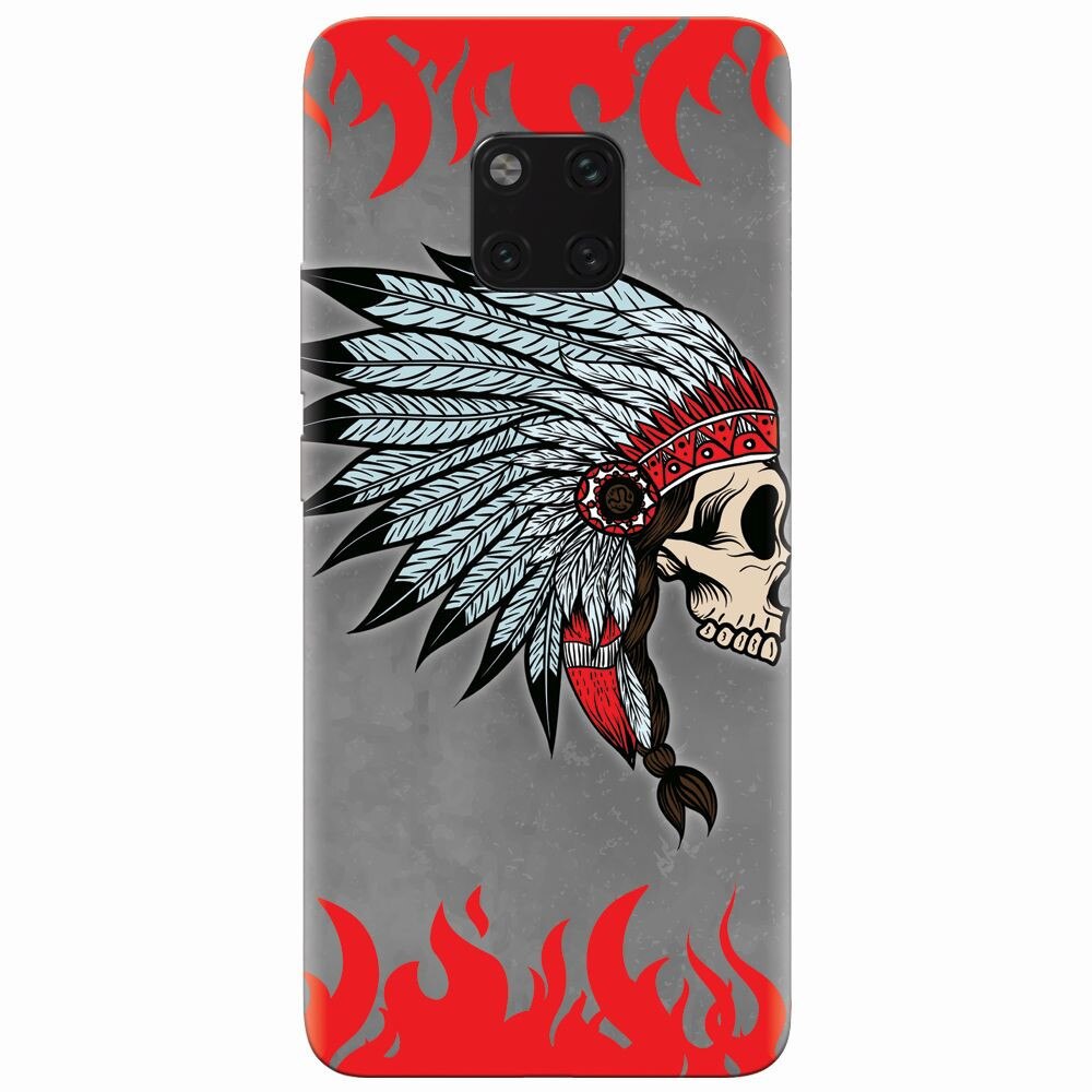 Husa silicon pentru Huawei Mate 20 Pro, Indian Skull