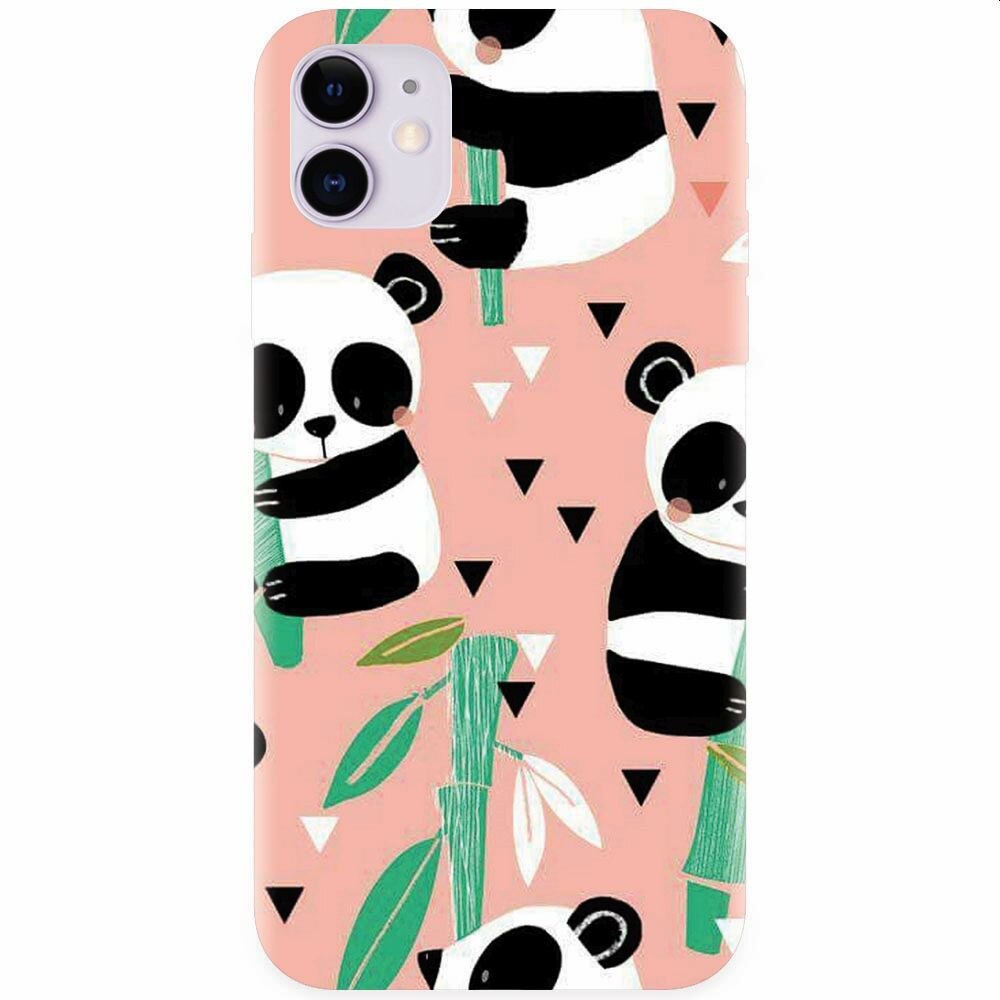 Husa silicon pentru Apple Iphone 11, Baby Panda 001