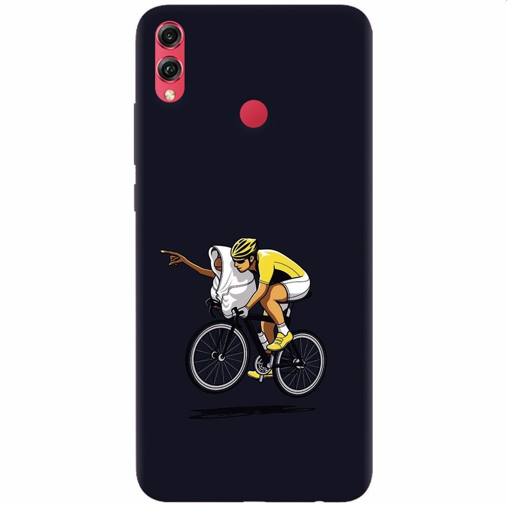 Husa silicon pentru Honor Note 10, ET Riding Bike Funny Illustration