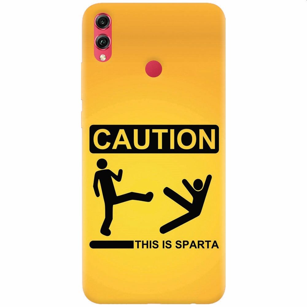 Husa silicon pentru Honor 8X, This Is Sparta Funny Illustration
