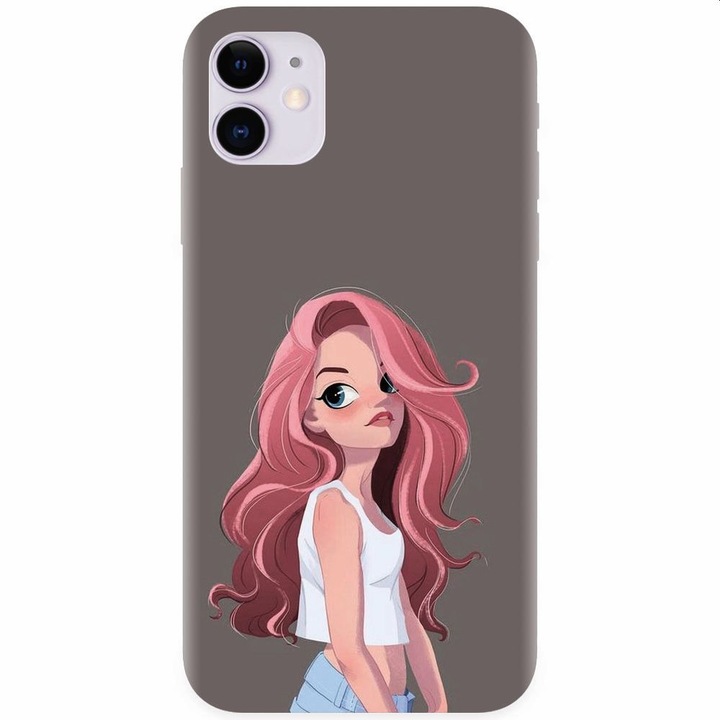 Szilikon tok Apple Iphone 11-hez, Cute Girl