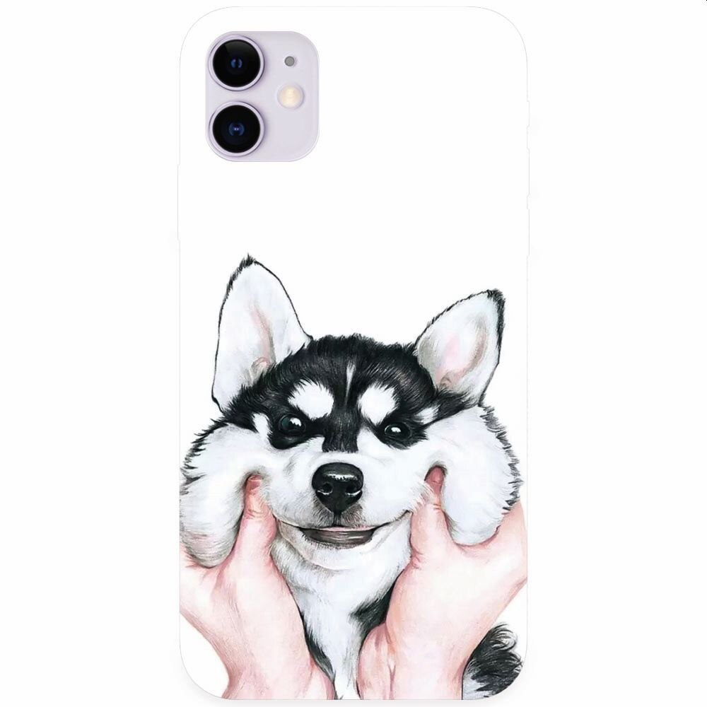 Husa silicon pentru Apple Iphone 11, Cute Dog 1