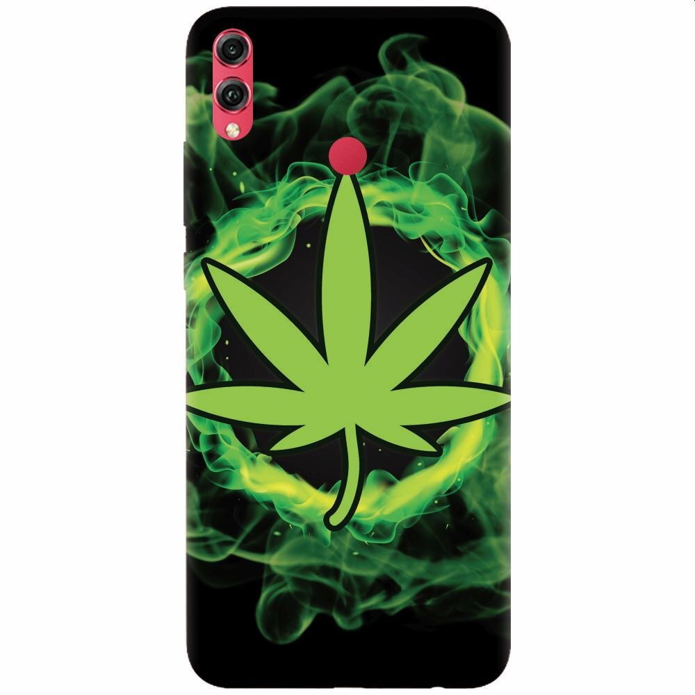 Husa silicon pentru Honor View 10 Lite, GreenFlames