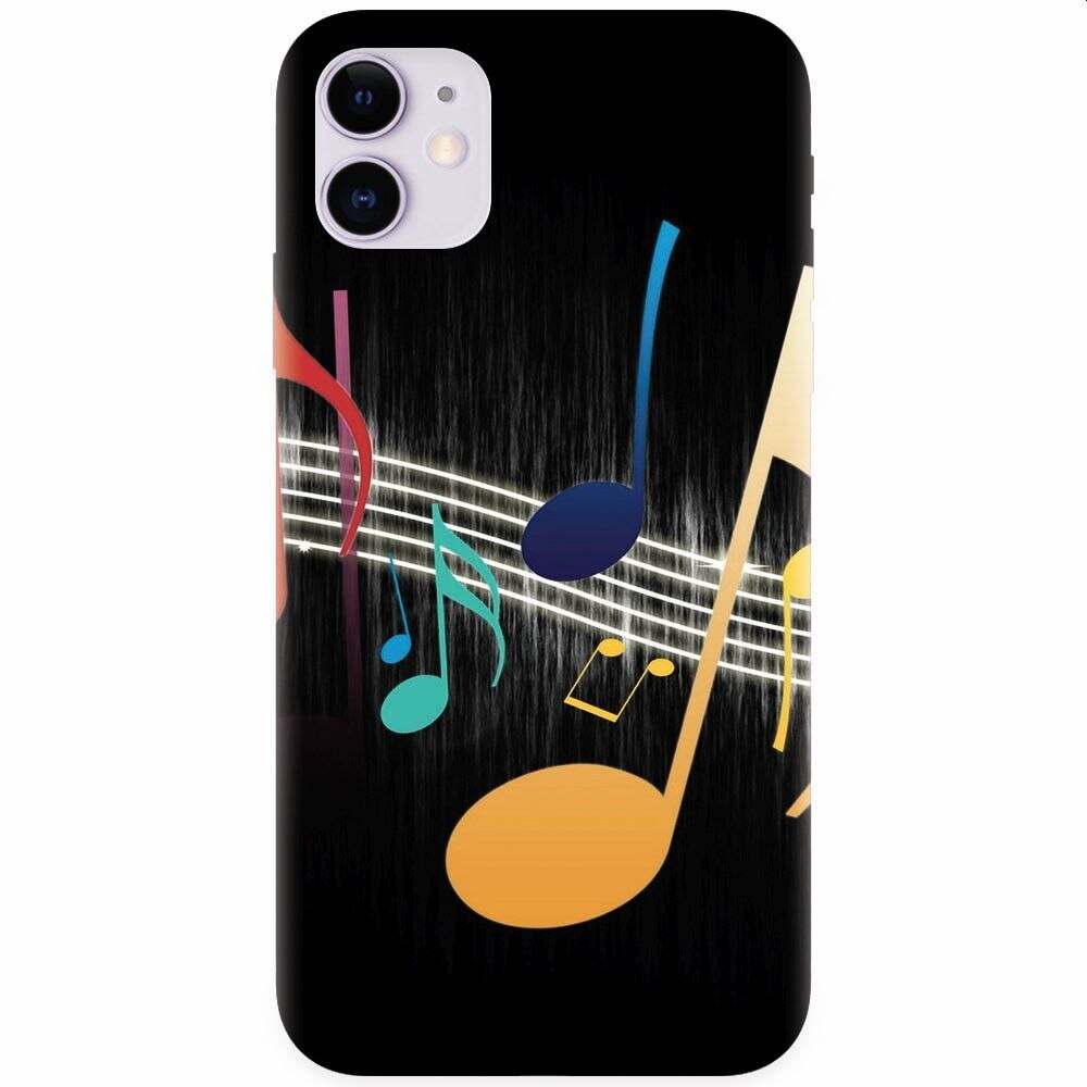 Husa silicon pentru Apple Iphone 11, Colorful Music