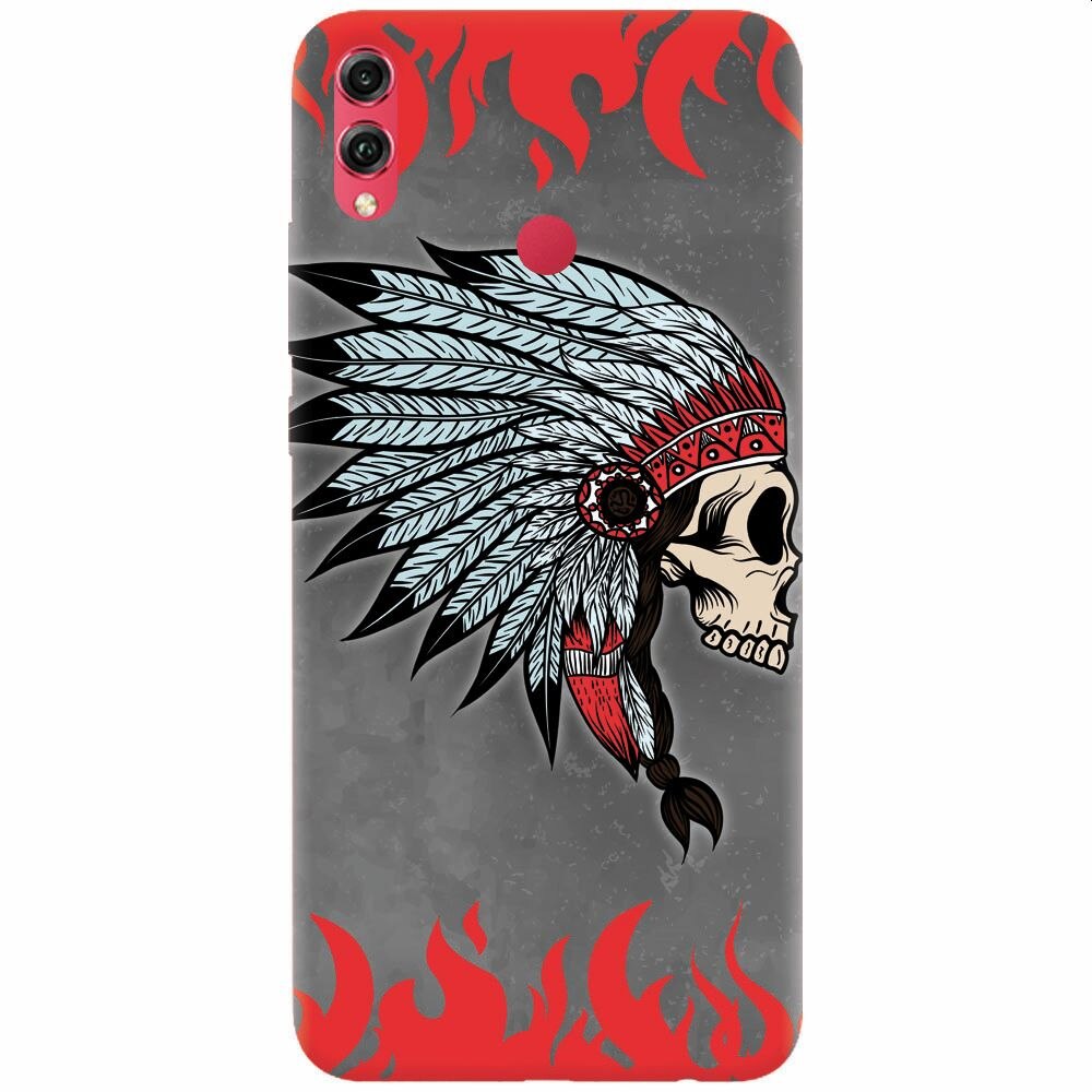 Husa silicon pentru Honor 8X, Indian Skull