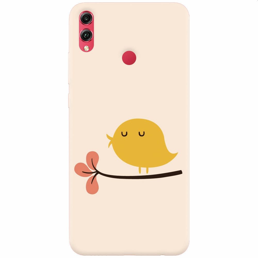 Husa silicon pentru Honor 8X, Flat Minimal Cute Bird Illustration
