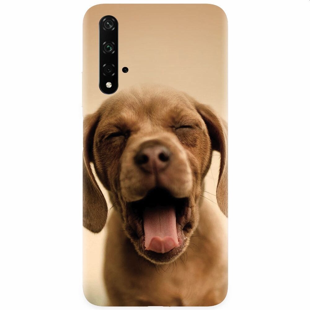 Husa silicon pentru Honor 20, Cute Yawning Puppy
