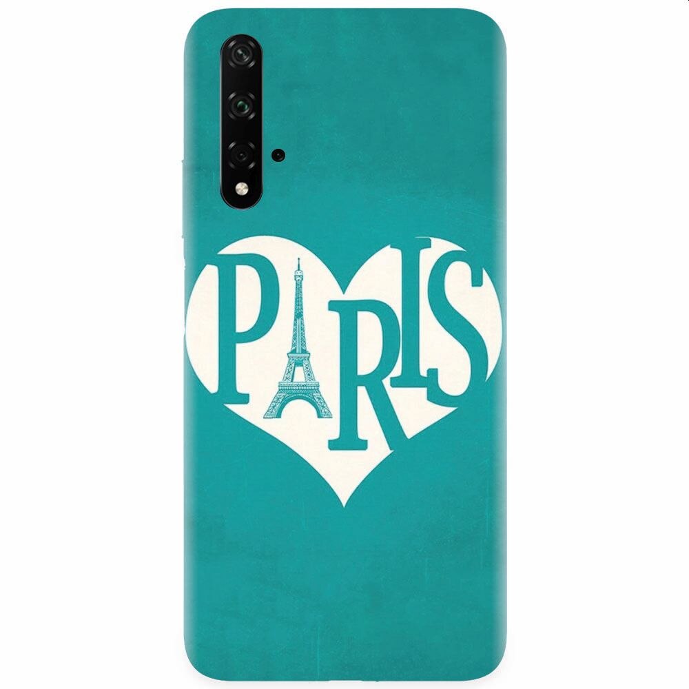 Husa silicon pentru Honor 20, I Love Paris