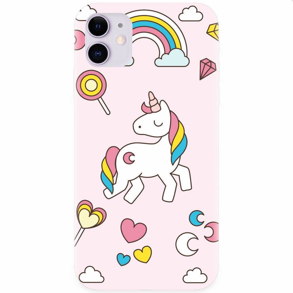 Husa silicon pentru Apple Iphone 11, Cute Unicorn