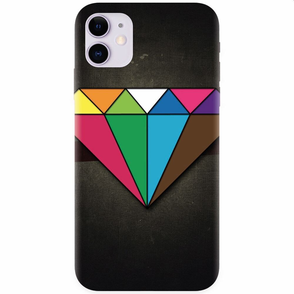 Husa silicon pentru Apple Iphone 11, Colorful Diamond