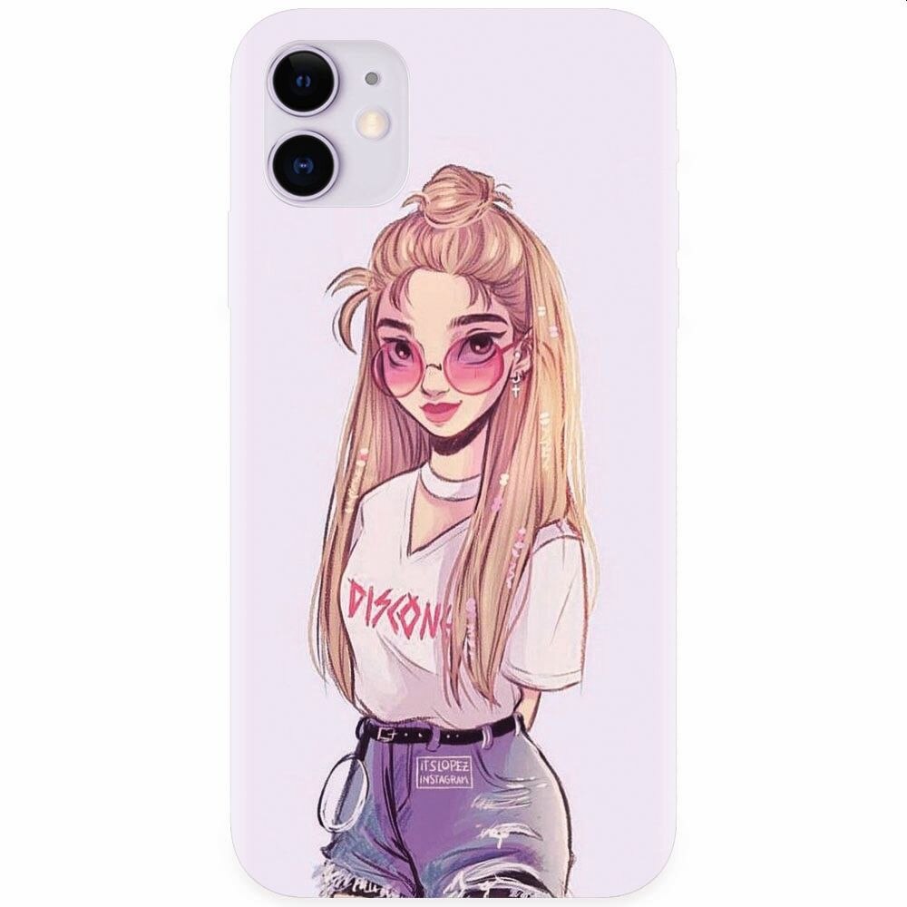Husa silicon pentru Apple Iphone 11, Girl Look