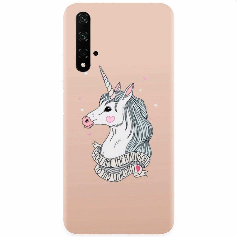 Husa silicon pentru Honor 20, Cute Rose Gold
