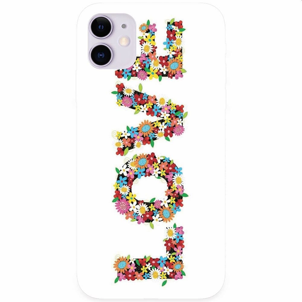 Husa silicon pentru Apple Iphone 11, Love Made By Flowers