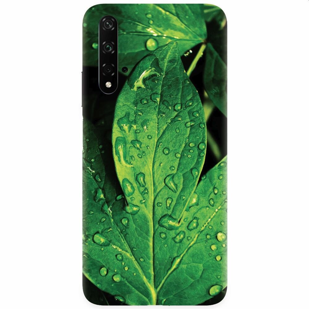 Husa silicon pentru Honor 20, Leaves And Dew