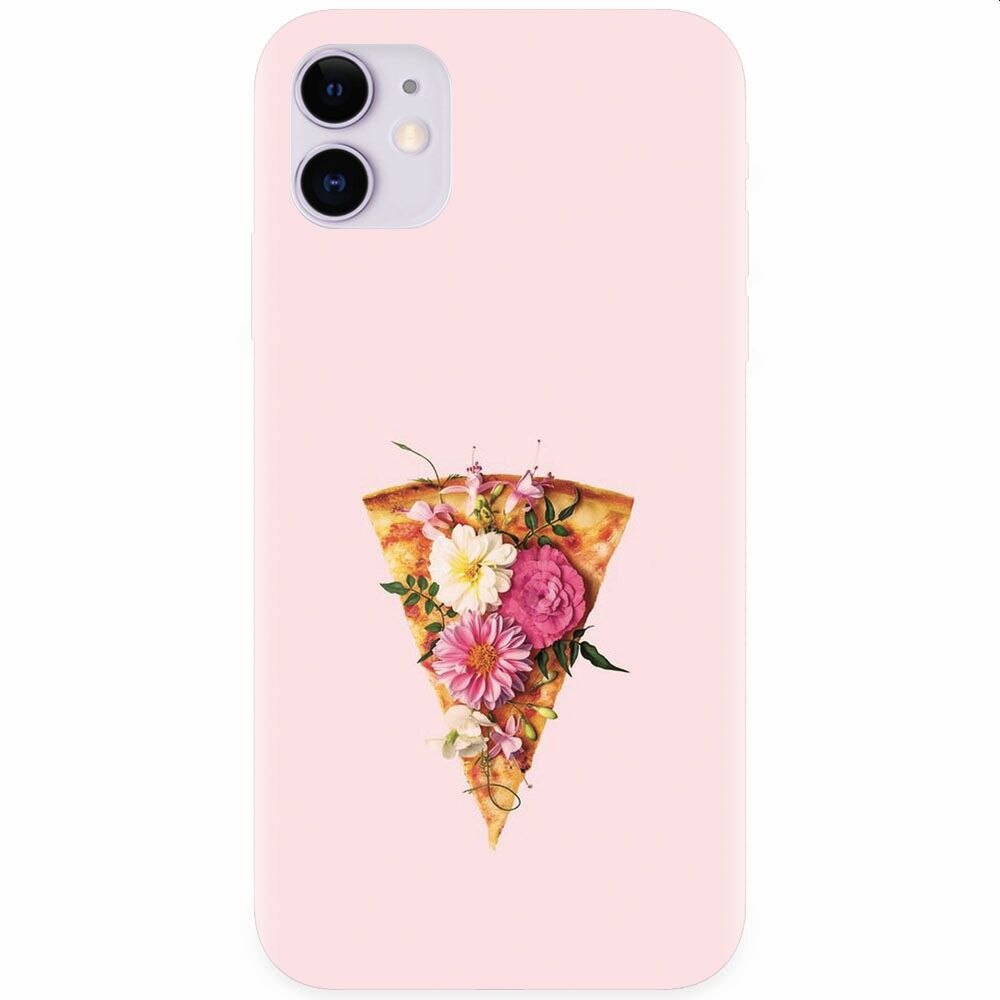 Husa silicon pentru Apple Iphone 11, Flower Pizza