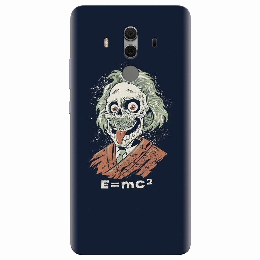 Husa silicon pentru Huawei Mate 10 Pro, Albert Einstein Caricature