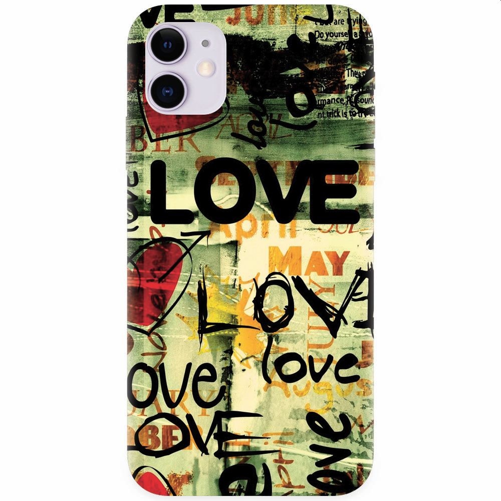 Husa silicon pentru Apple Iphone 11, Love Artwork