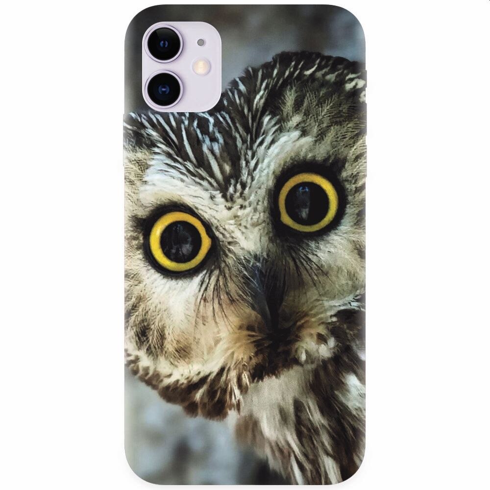 Husa silicon pentru Apple Iphone 11, Owl