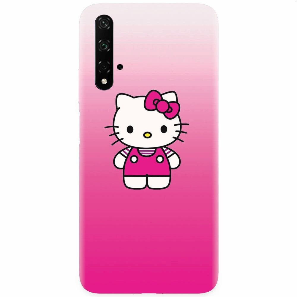 Husa silicon pentru Honor 20, Cute Pink Catty