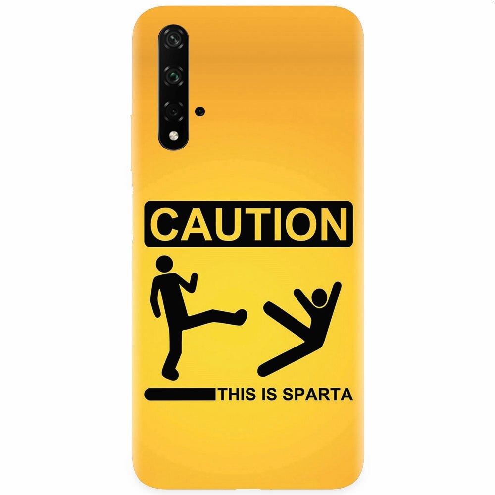 Husa silicon pentru Honor 20, This Is Sparta Funny Illustration
