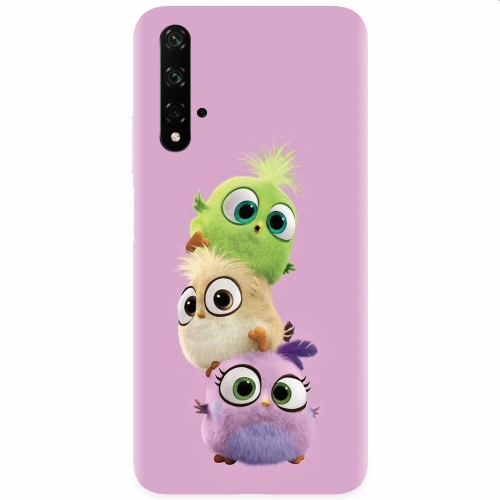 Husa silicon pentru Honor 20, Baby Birds