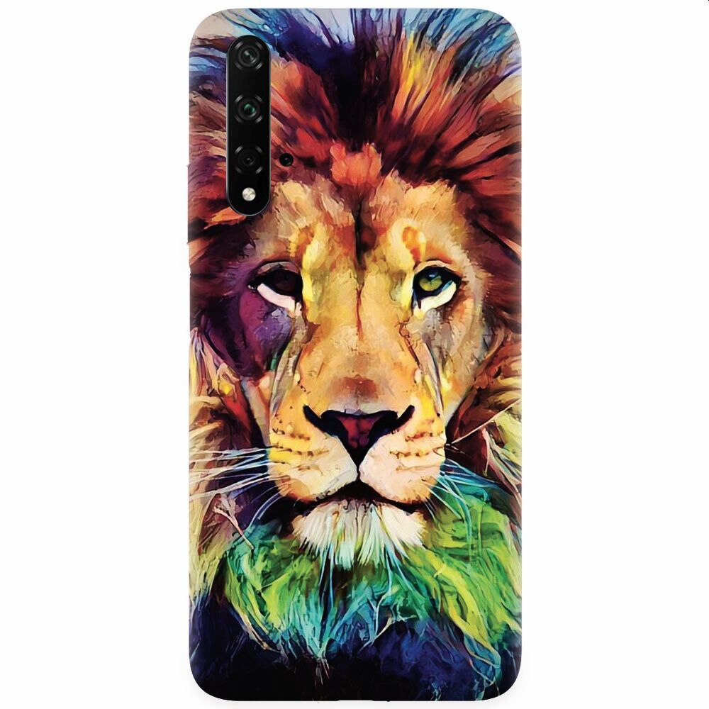 Husa silicon pentru Honor 20, Colorfull Lion