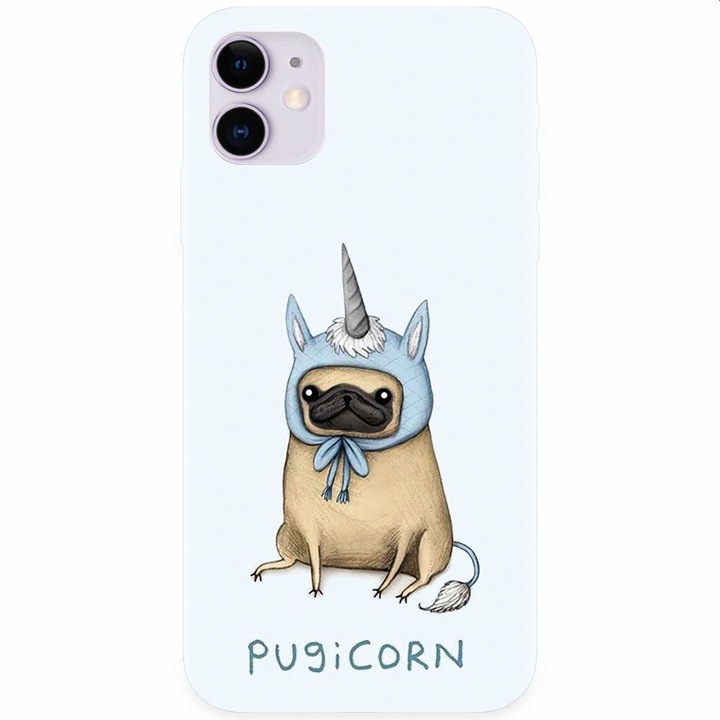 Силиконов калъф за Apple Iphone 11, Pugicorn