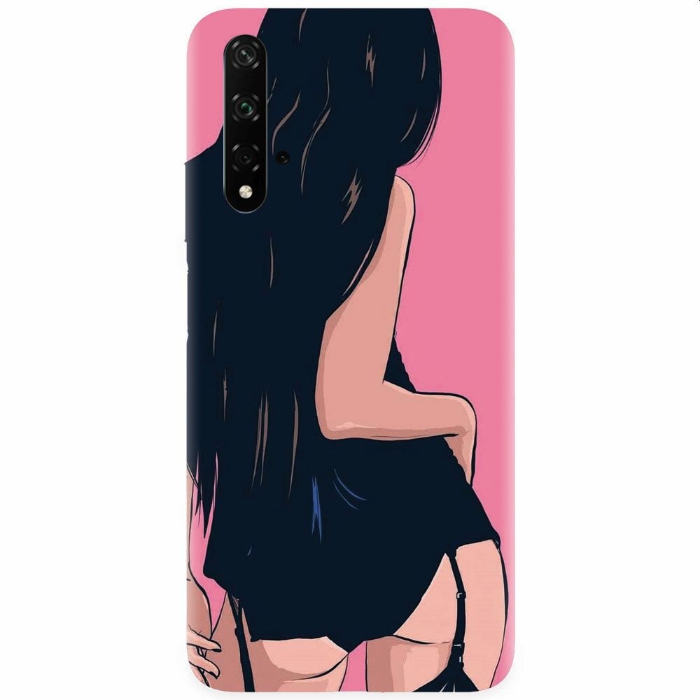 Husa silicon pentru Honor 20, Girl With Long Hair