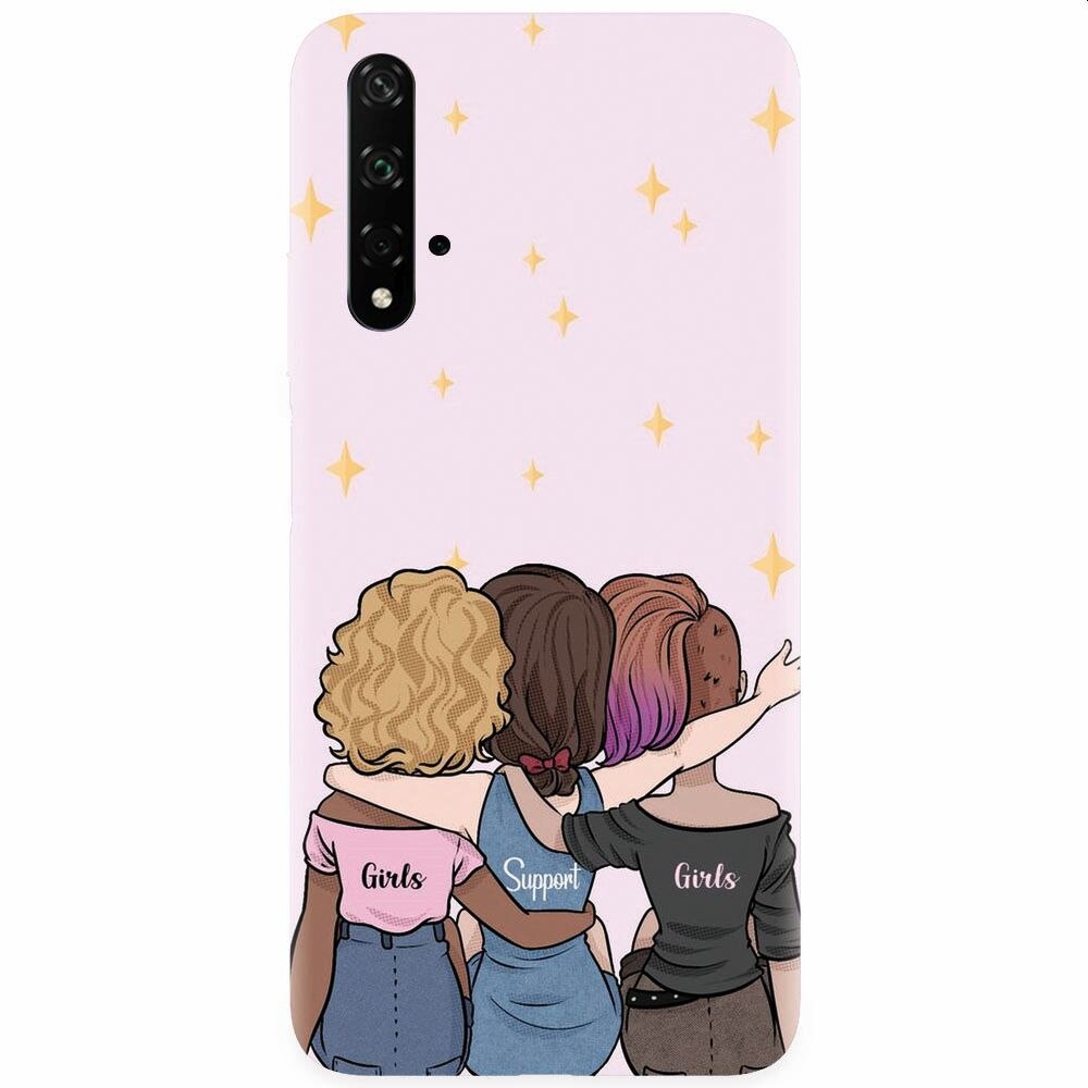 Husa silicon pentru Honor 20, Girls Support Girls