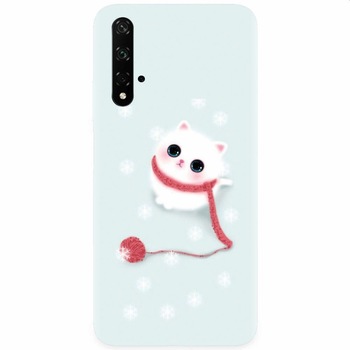 Husa silicon pentru Honor 20, Cute Cat Husa silicon pentru Honor 20, Cute Cat