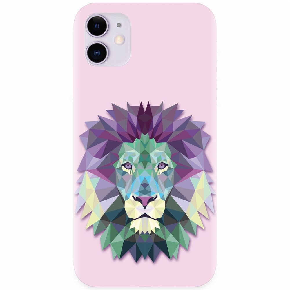 Husa silicon pentru Apple Iphone 11, Polygon Lion