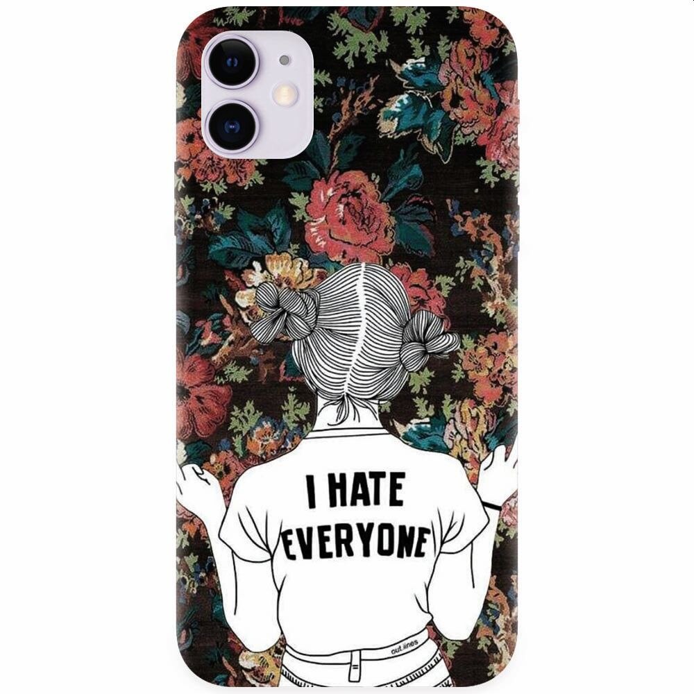 Husa silicon pentru Apple Iphone 11, I Hate Everyone