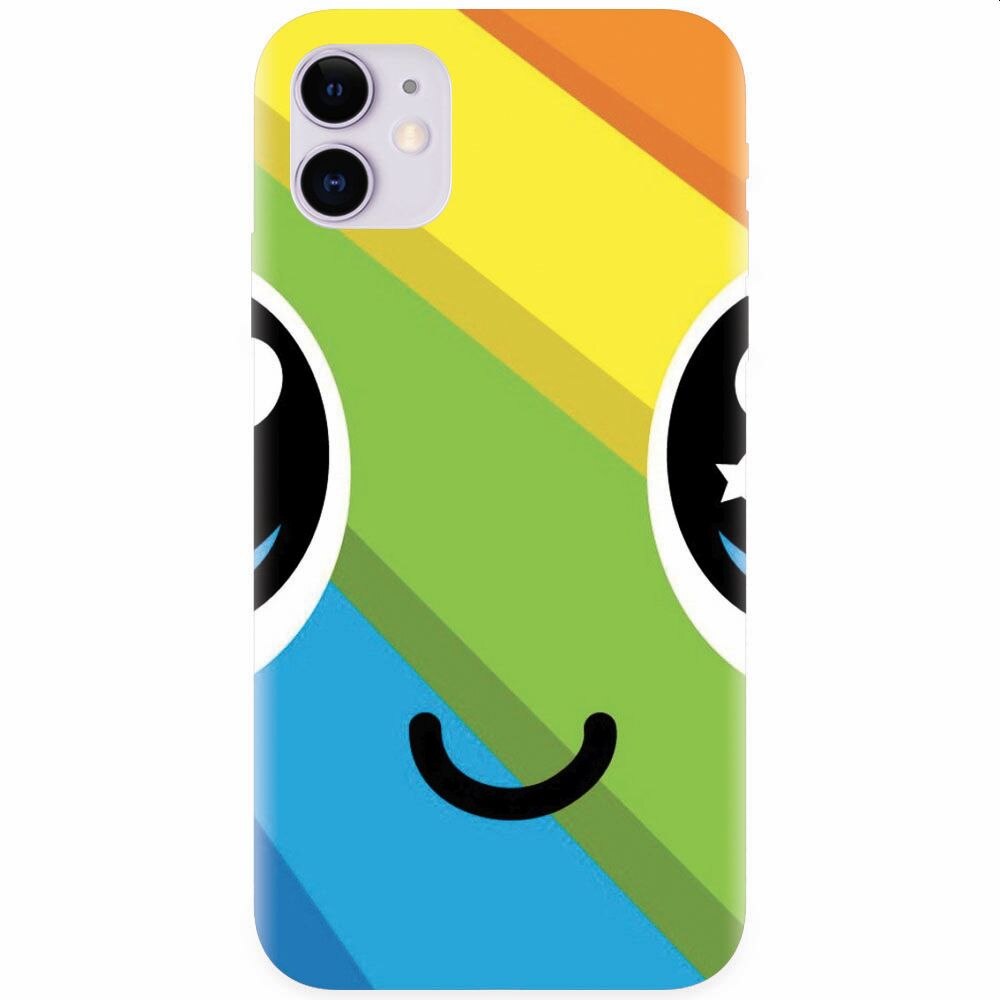 Husa silicon pentru Apple Iphone 11, Happy Face