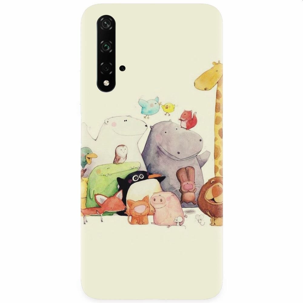 Husa silicon pentru Honor 20, Cute Cartoon Animals