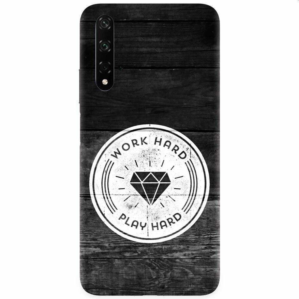 Husa silicon pentru Honor 20, Work Hard Play Hard