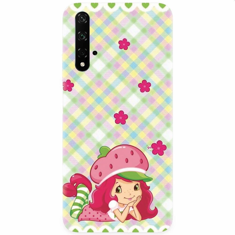 Husa silicon pentru Honor 20, Strawberry Girl