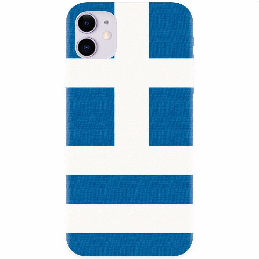 Husa silicon pentru Apple Iphone 11, Greece Flag
