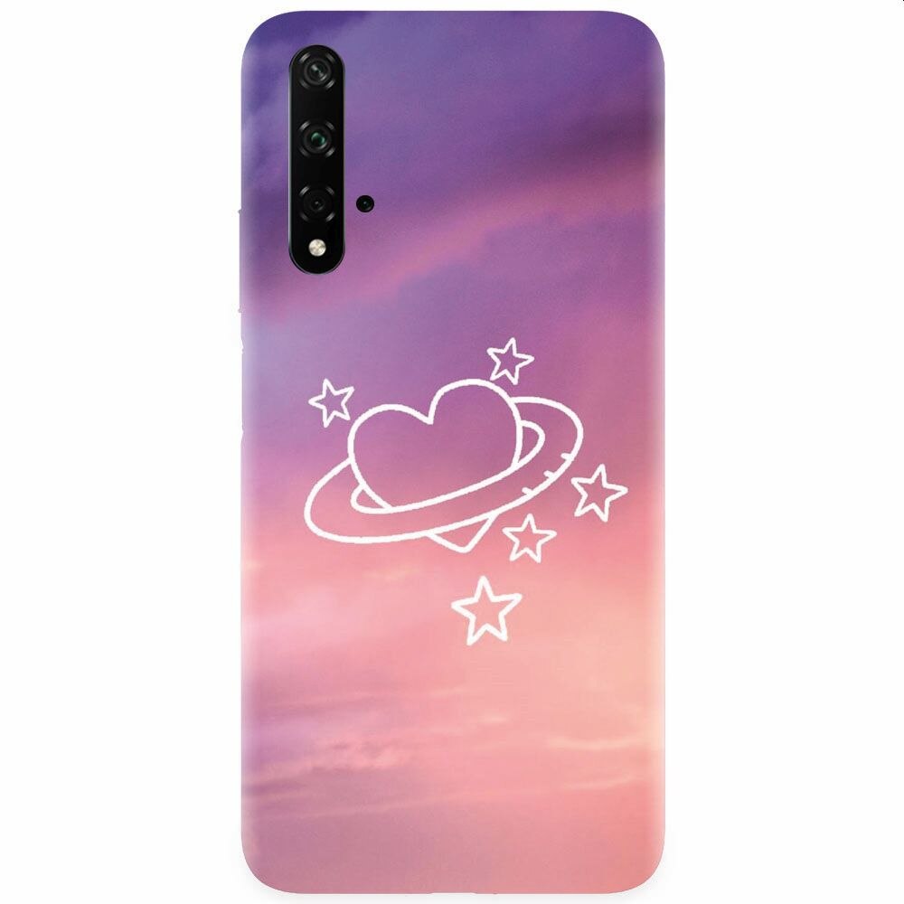 Husa silicon pentru Honor 20, Galaxy Heart