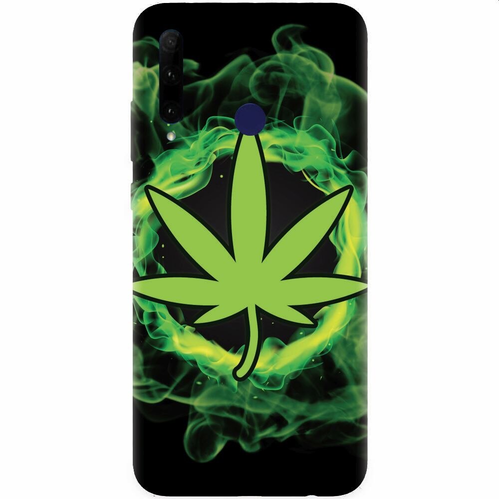 Husa silicon pentru Honor 20 Lite, GreenFlames