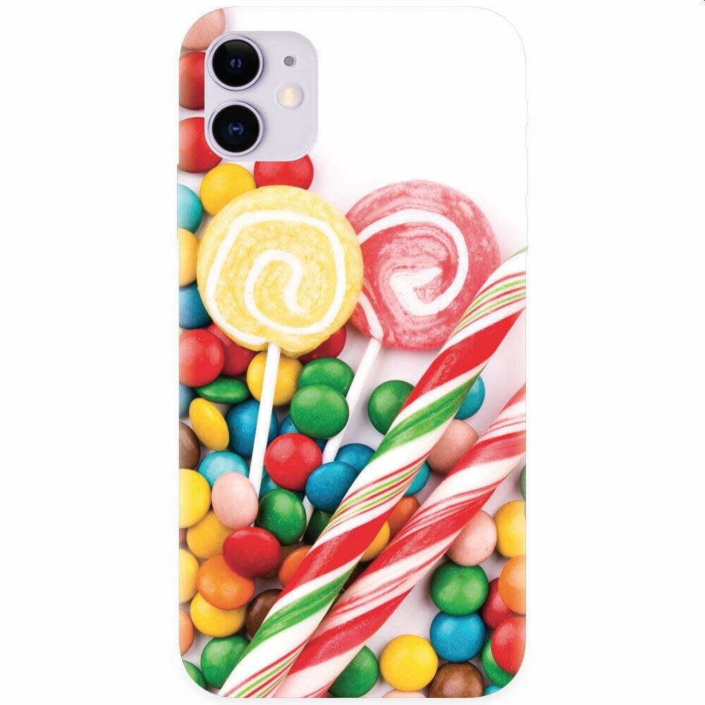 Husa silicon pentru Apple Iphone 11, Sweet Colorful Candy